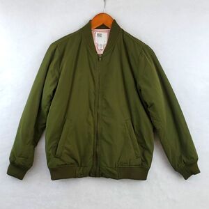 RSQ Olive Green Bomber Jacket Pink Lining Size XS